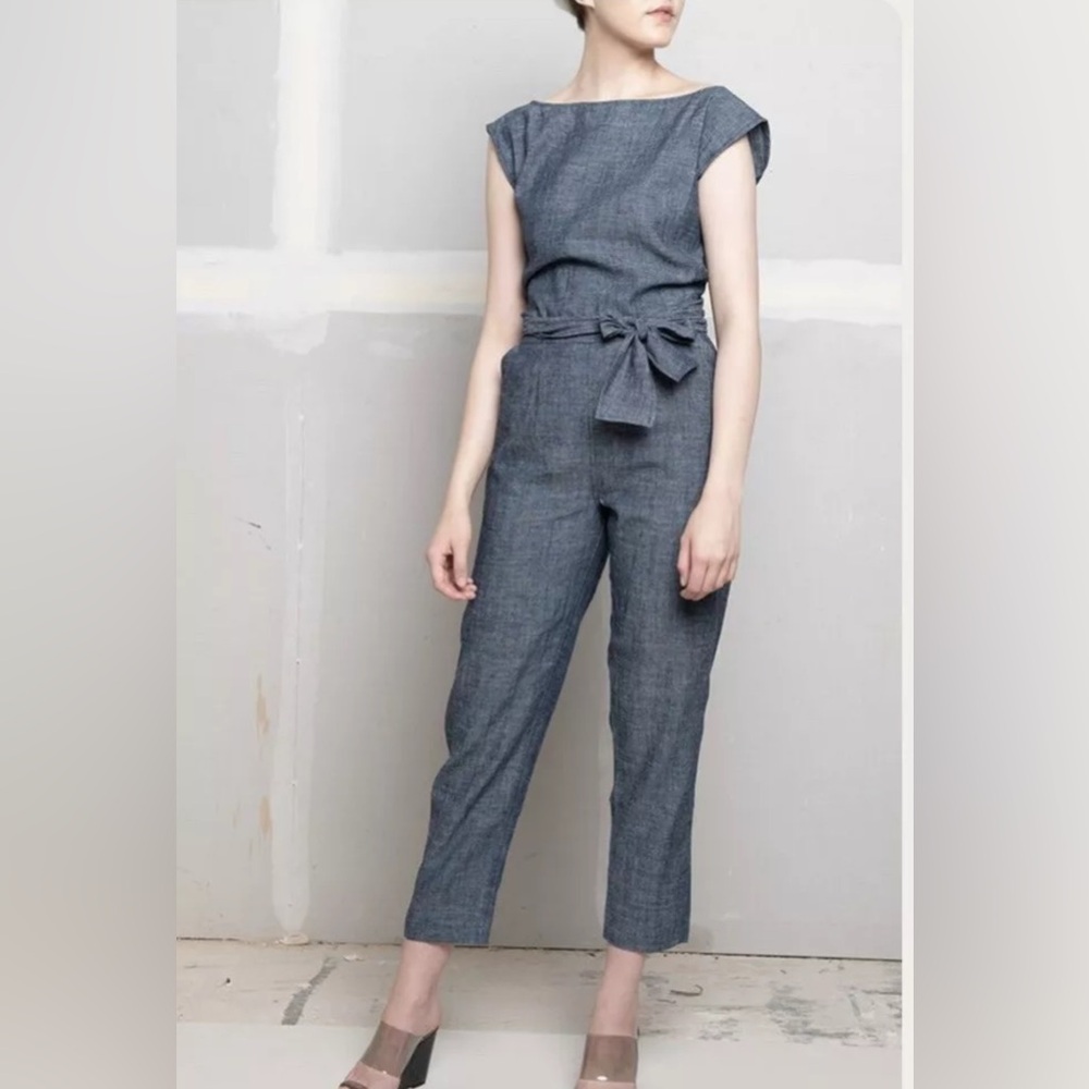 Ozma Matador Skinny Romper in Chambray